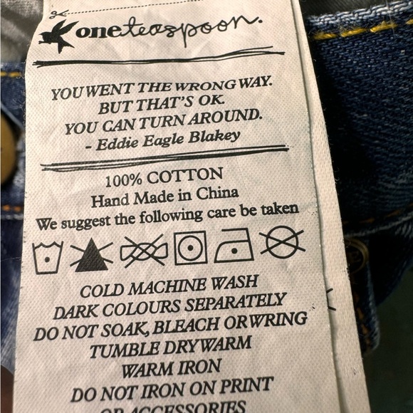 One Teaspoon Awesome Baggies Low Waist Medium Rise Relaxed Leg Size 26 - Picture 12 of 13